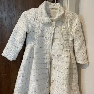Biscotti Girls Ivory and Gold Color 24m Jacket